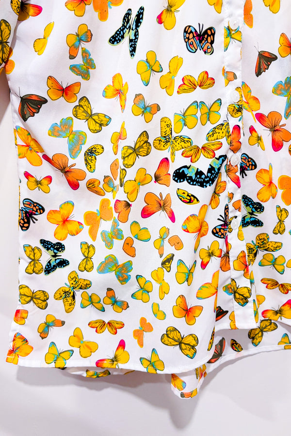 Chemise blanche légère avec papillons (l)-Grenier-La Penderie du Paradis 🕊