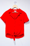 YY_Chemise rouge à nouer (m)-H by Halston-La Penderie du Paradis 🕊