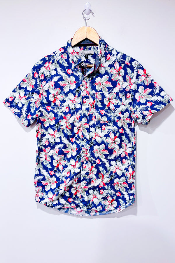 Chemise bleue fleurie (s) - Homme-City Life-La Penderie du Paradis 🕊