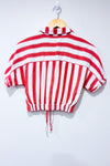 Chemisier court blanc et rouge rayé à nouer (xs)-Garage-La Penderie du Paradis 🕊