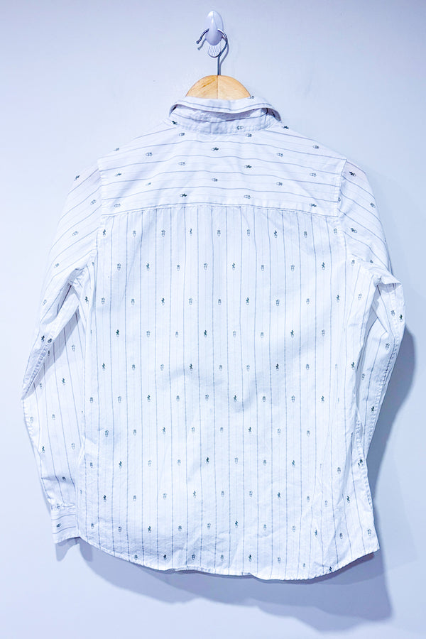 Chemise blanche rayée avec cactus (m)-Simons-La Penderie du Paradis 🕊