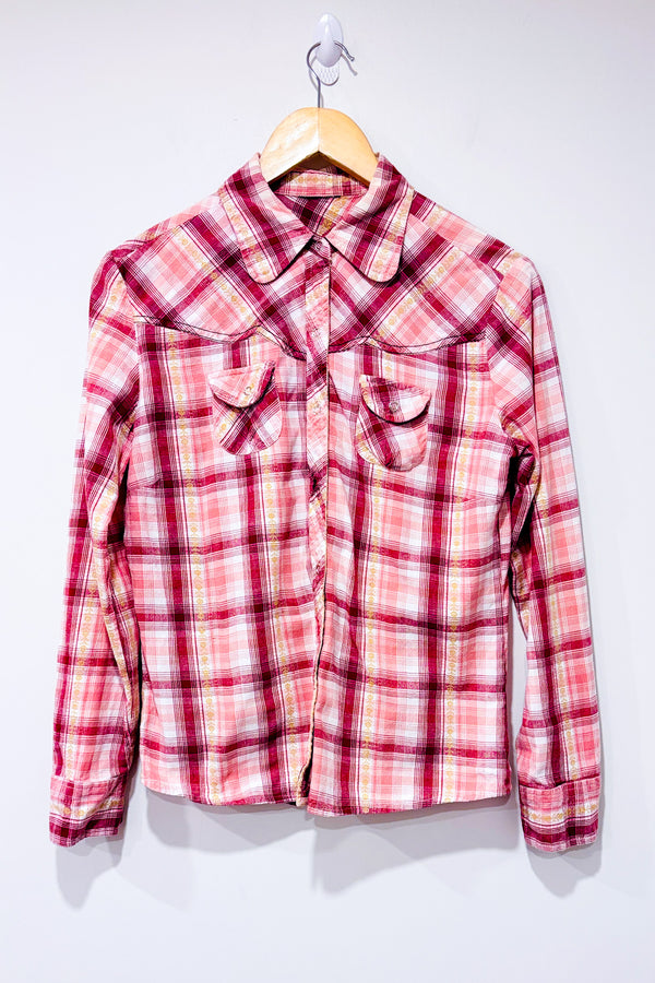 Chemise vintage rouge à carreaux (m)-Autres-La Penderie du Paradis 🕊