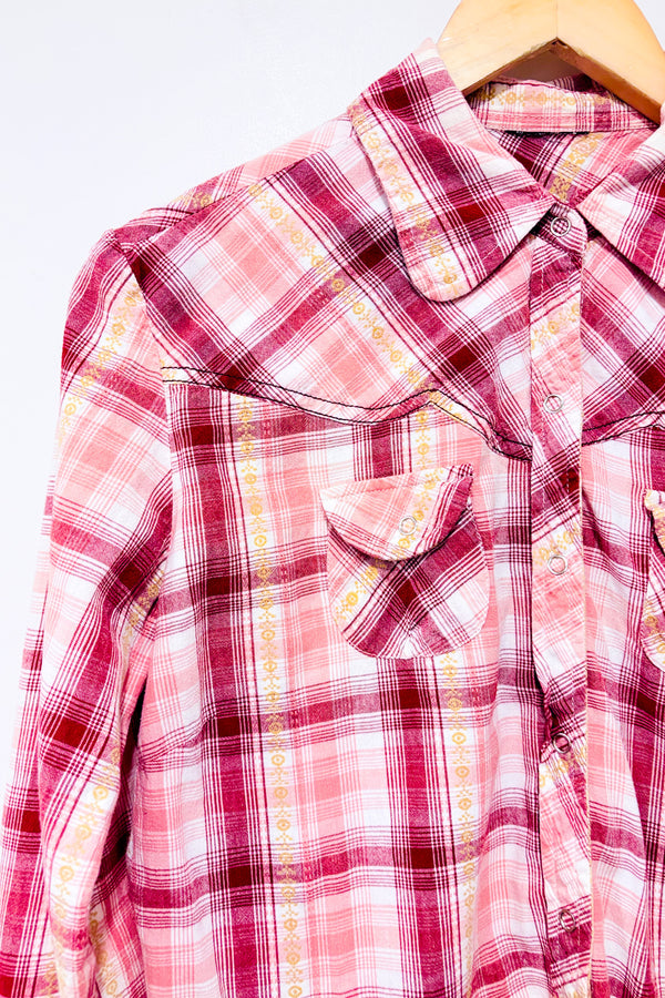 Chemise vintage rouge à carreaux (m)-Autres-La Penderie du Paradis 🕊