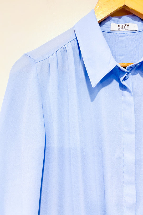 Chemisier bleu pâle fluide (m)-Suzy Shier-La Penderie du Paradis 🕊
