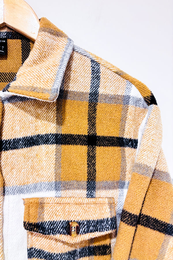 Chemise brune à carreaux en peluche (s)-SHEIN-La Penderie du Paradis 🕊