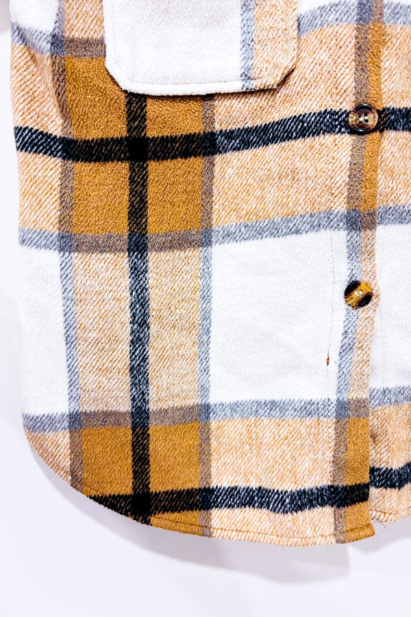 Chemise brune à carreaux en peluche (s)-SHEIN-La Penderie du Paradis 🕊