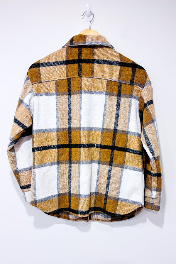 Chemise brune à carreaux en peluche (s)-SHEIN-La Penderie du Paradis 🕊