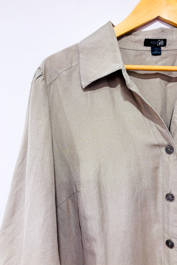 Chemise beige en lin (1X)-East 5th-La Penderie du Paradis 🕊
