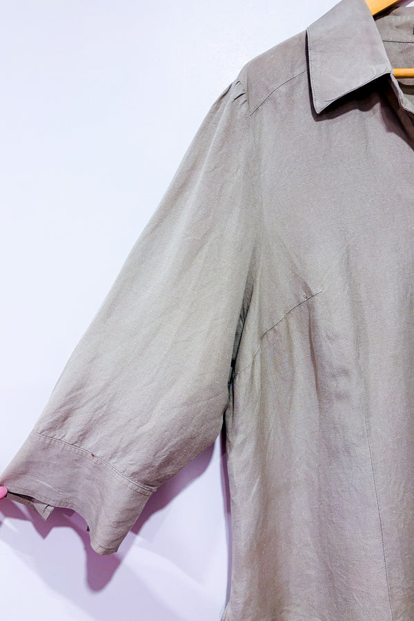 Chemise beige en lin (1X)-East 5th-La Penderie du Paradis 🕊