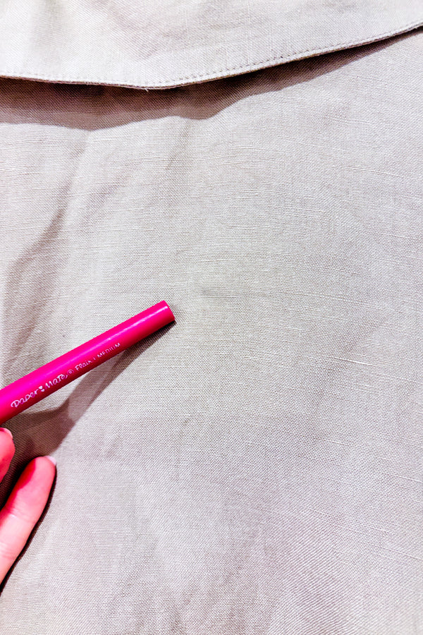 Chemise beige en lin (1X)-East 5th-La Penderie du Paradis 🕊