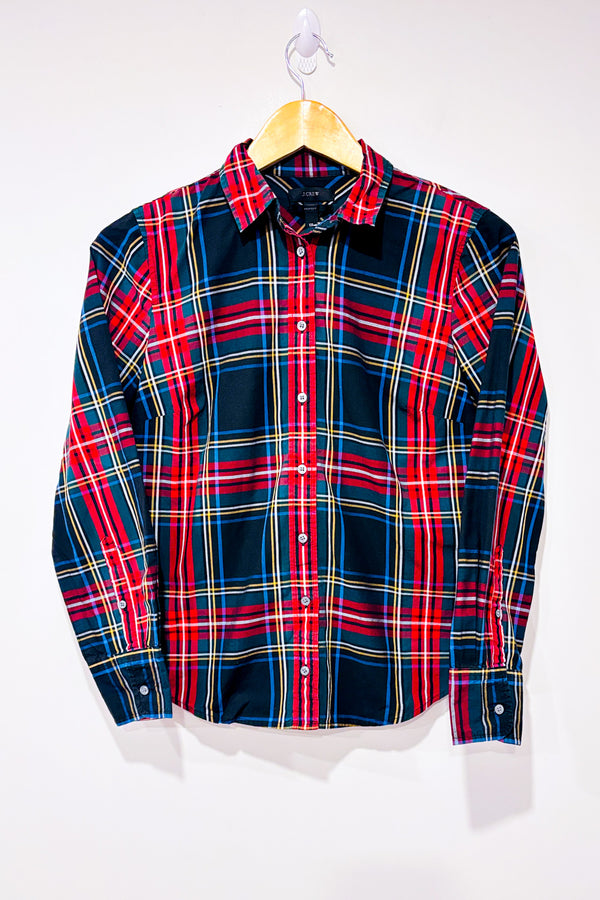 Chemise noire, verte et rouge à carreaux* seconde main - J. Crew- La Penderie du Paradis