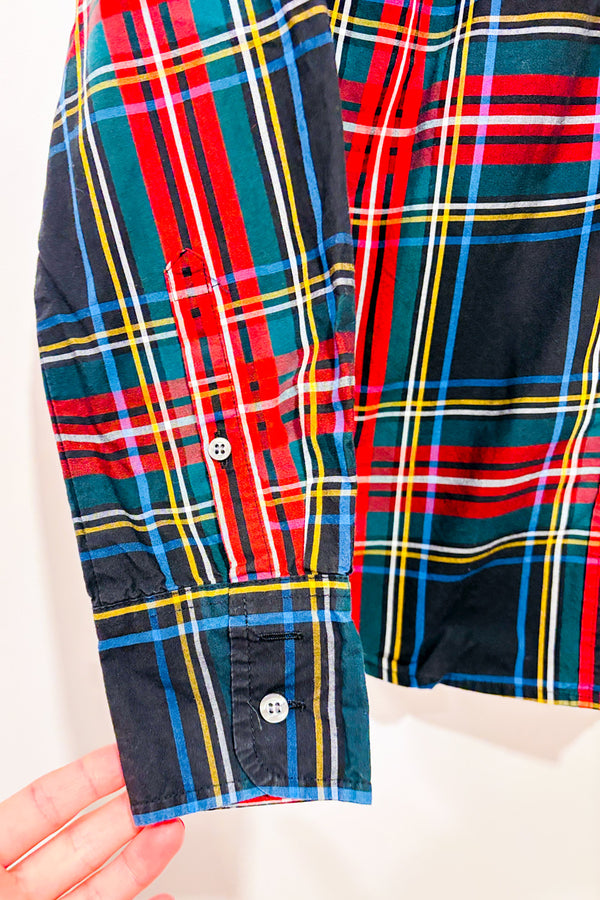 Chemise noire, verte et rouge à carreaux* seconde main - J. Crew- La Penderie du Paradis