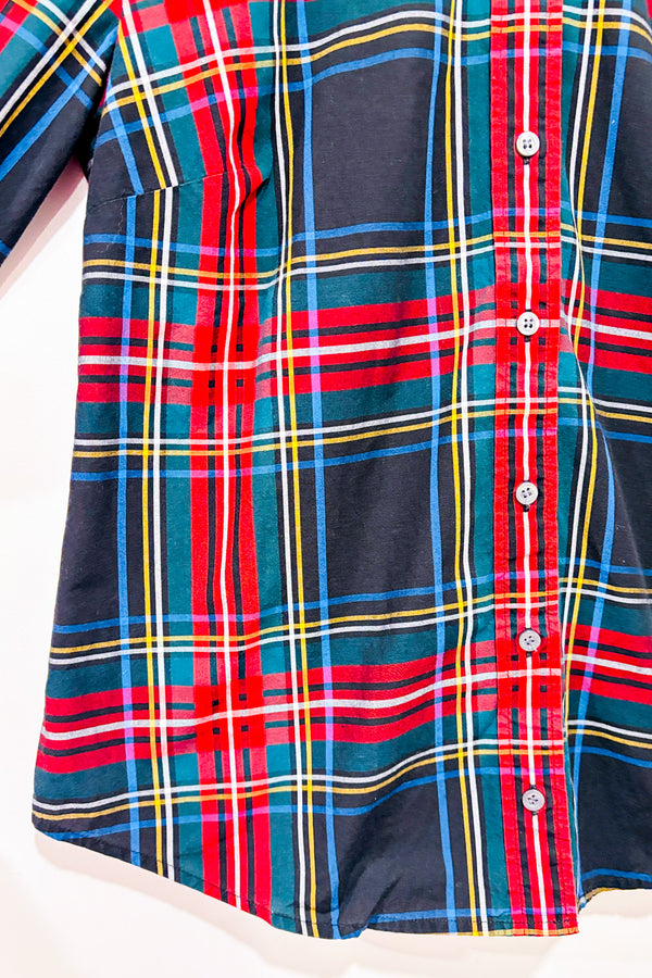 Chemise noire, verte et rouge à carreaux* seconde main - J. Crew- La Penderie du Paradis