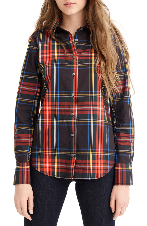 Chemise noire, verte et rouge à carreaux* seconde main - J. Crew- La Penderie du Paradis