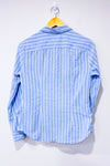 Chemise bleue et blanche rayée en coton seconde main - H&M- La Penderie du Paradis