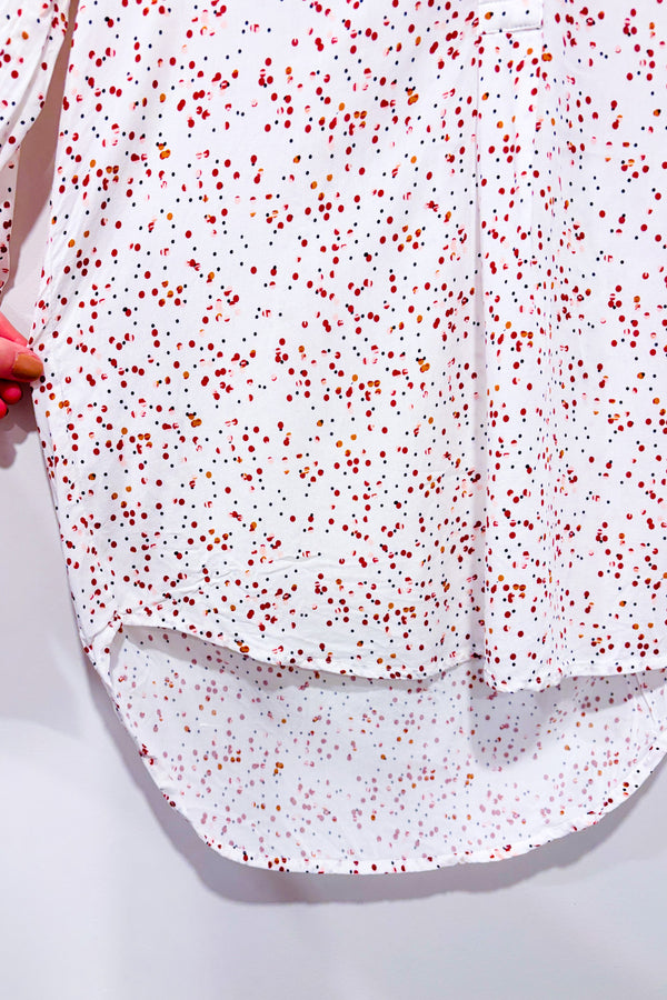 Blouse blanche à pois seconde main - Camber & Grace- La Penderie du Paradis