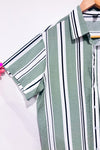 Chemise verte et blanche rayée seconde main - SHEIN- La Penderie du Paradis