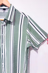 Chemise verte et blanche rayée seconde main - SHEIN- La Penderie du Paradis