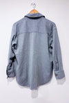 Chemise grise en flanelle oversized seconde main - H&M- La Penderie du Paradis
