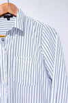 Chemise blanche et noire rayée seconde main - Dynamite- La Penderie du Paradis