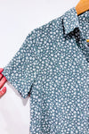 Chemise légère verte fleurie seconde main - Simons- La Penderie du Paradis