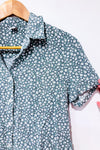 Chemise légère verte fleurie seconde main - Simons- La Penderie du Paradis