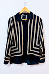Chemise satinée noire à imprimé chaîne seconde main - Modern Works- La Penderie du Paradis