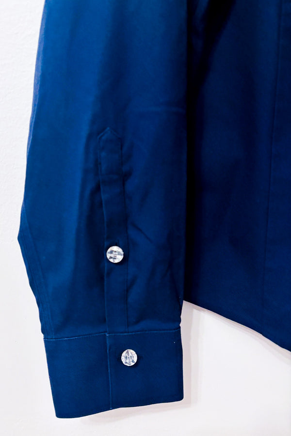 Chemise marine à col volanté* seconde main - Brooks Brothers- La Penderie du Paradis