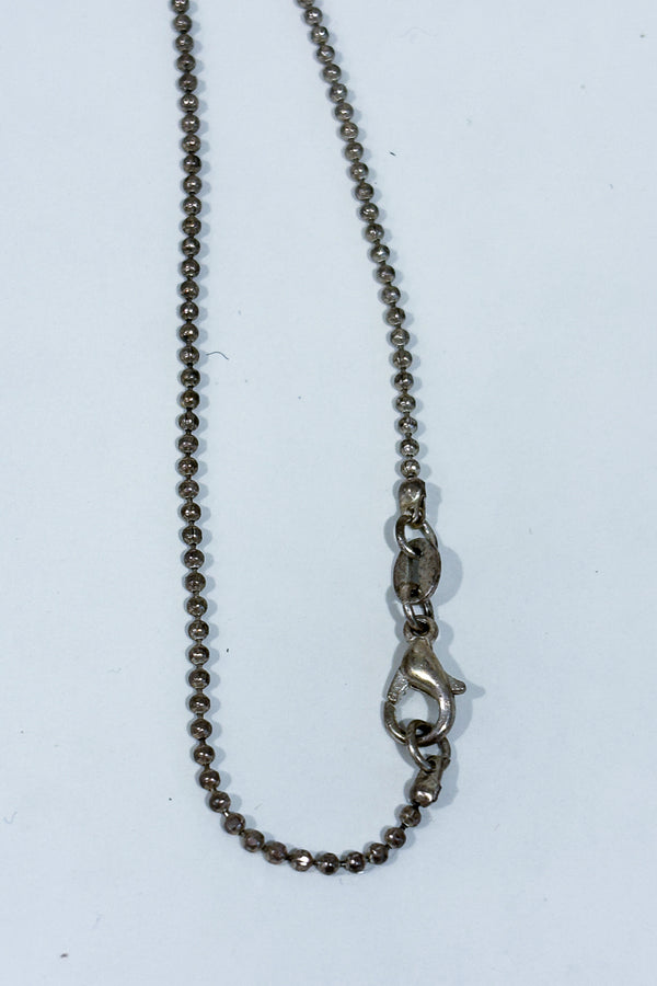 Collier argent pendentif pompom beige-Autres-La Penderie du Paradis 🕊