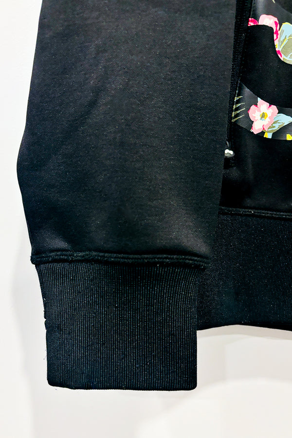 Coton ouaté noir fleuri (xl) -- La Penderie du Paradis ?