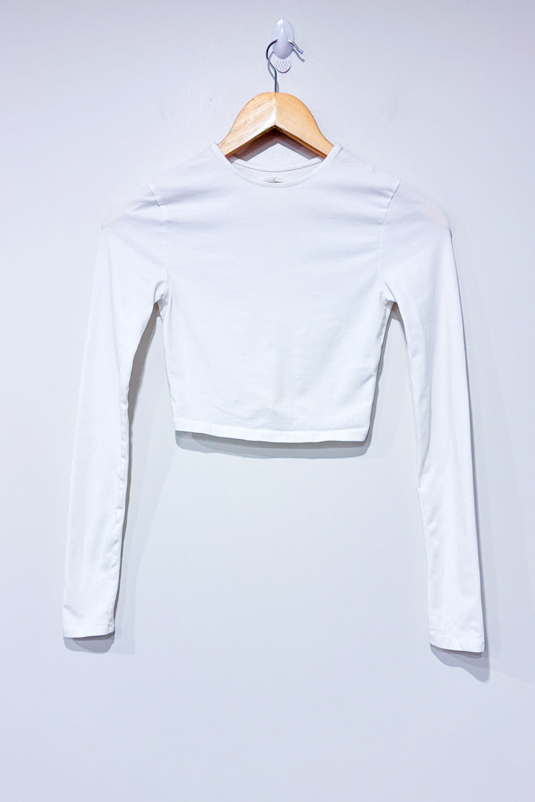 Crop top blanc avec ouverture au dos (XS) H&M Friperie en