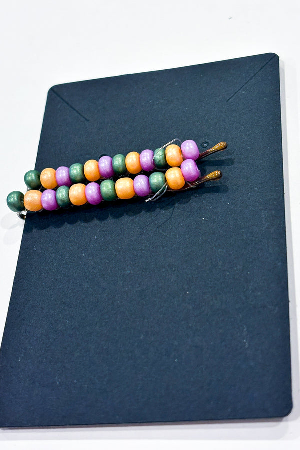 Duo de Bobby pins avec perles multicolores seconde main Autres