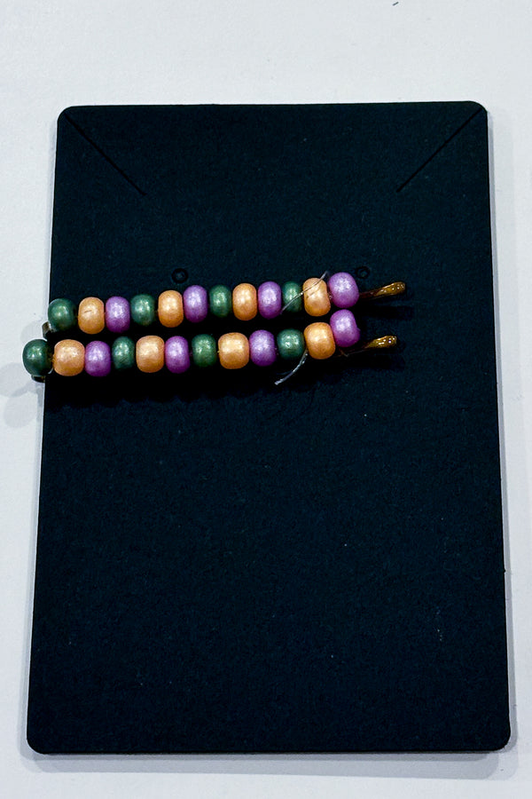 Duo de Bobby pins avec perles multicolores seconde main Autres