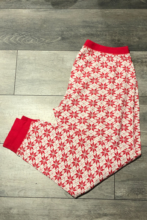 Ensemble de pyjama rouge motif flocons (l) seconde main La Vie En Rose