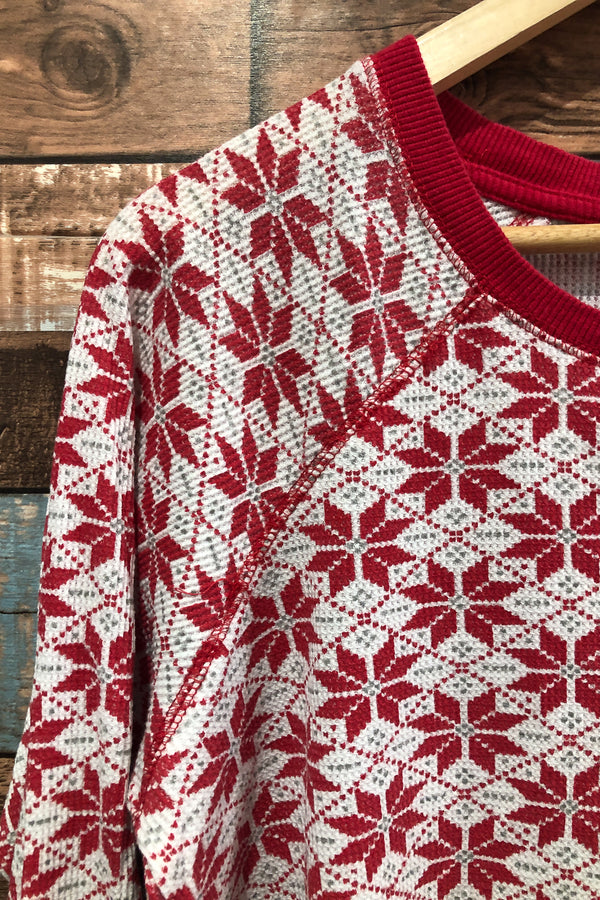 Ensemble de pyjama rouge motif flocons (l) seconde main La Vie En Rose