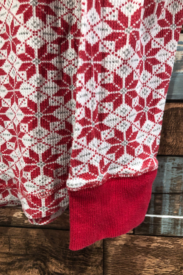 Ensemble de pyjama rouge motif flocons (l) seconde main La Vie En Rose