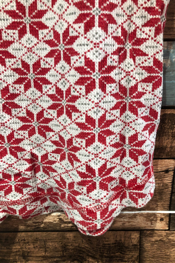 Ensemble de pyjama rouge motif flocons (l) seconde main La Vie En Rose