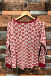 Ensemble de pyjama rouge motif flocons (l) seconde main La Vie En Rose
