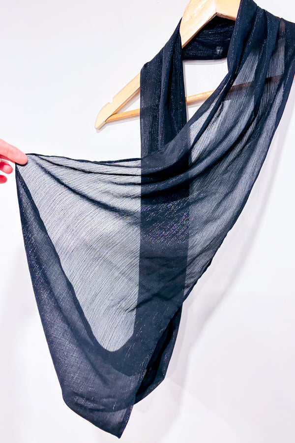Foulard infini noir scintillant-Autres-La Penderie du Paradis 🕊