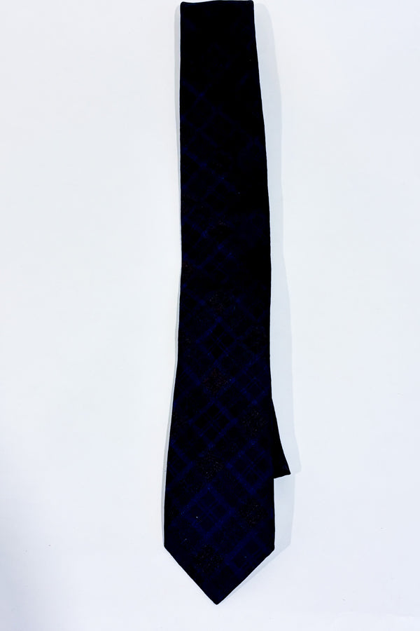 Cravate étroite marine et brune à carreaux-Simons-La Penderie du Paradis 🕊