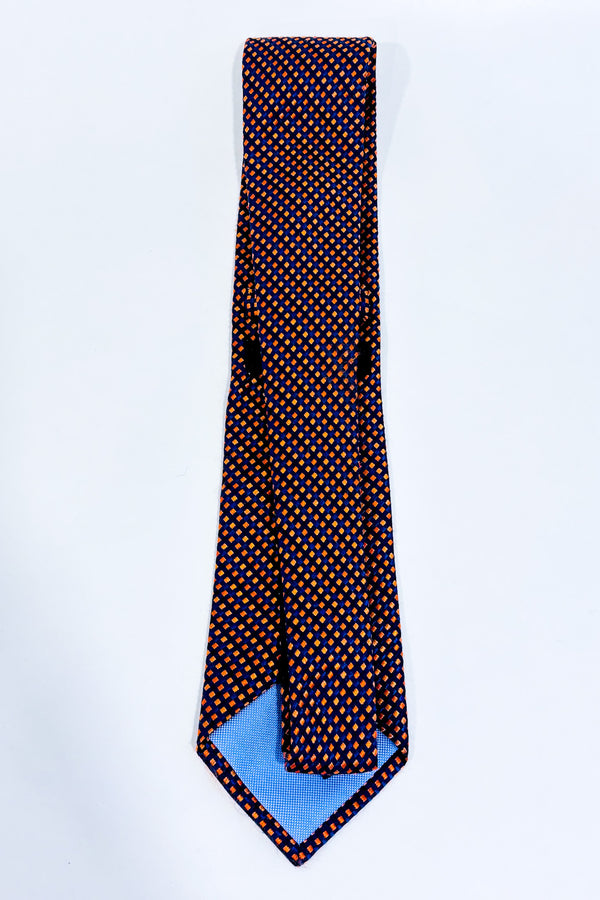 Cravate orange et bleue à carreaux-Tommy Hilfiger-La Penderie du Paradis 🕊