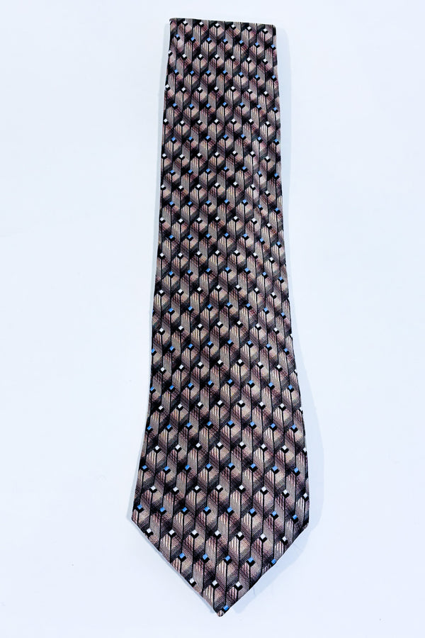 Cravate beige et bleue avec losanges-Boulevard Club-La Penderie du Paradis 🕊