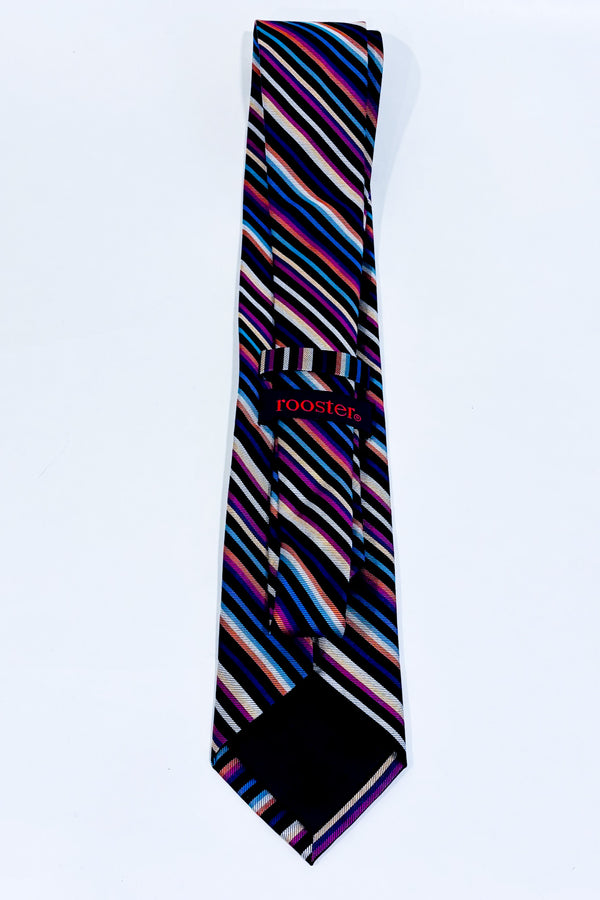 Cravate rayée multicolore-Rooster-La Penderie du Paradis 🕊