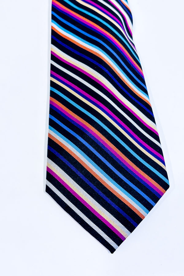 Cravate rayée multicolore-Rooster-La Penderie du Paradis 🕊