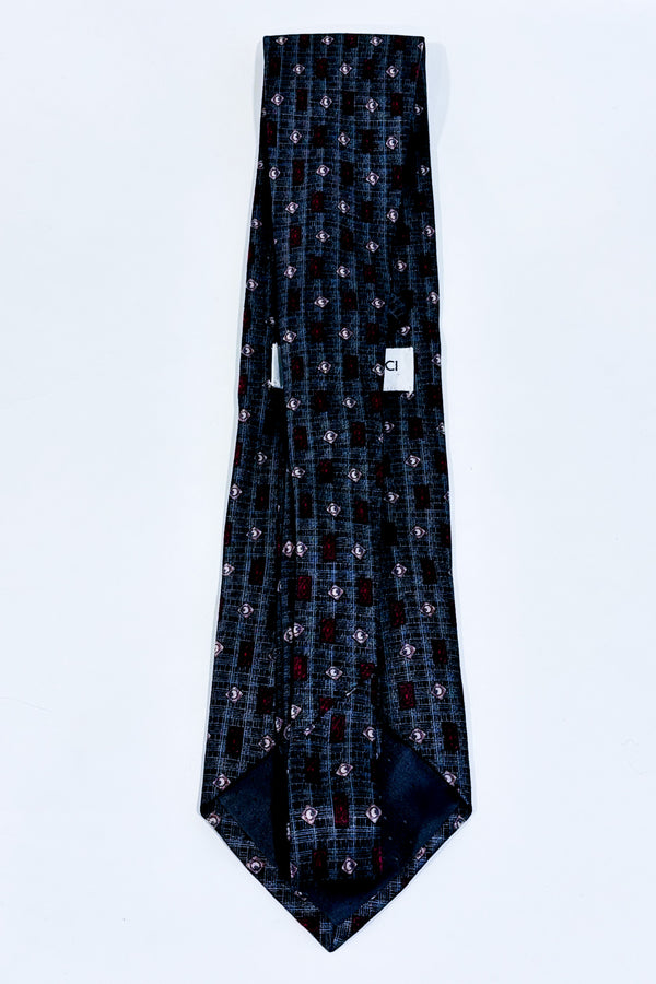 Cravate grise et rouge à motifs-Gianni Filacci-La Penderie du Paradis 🕊