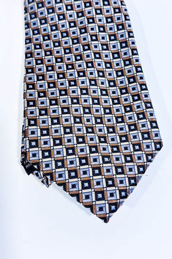 Cravate bleue et brune à carreaux-Protocol-La Penderie du Paradis 🕊