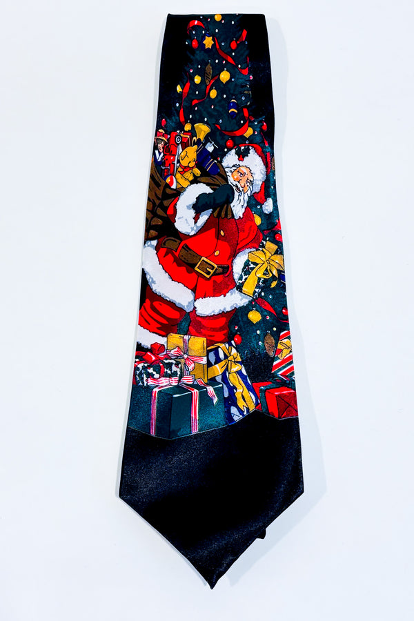 Cravate noire Père Noël-Ferrarius-La Penderie du Paradis 🕊