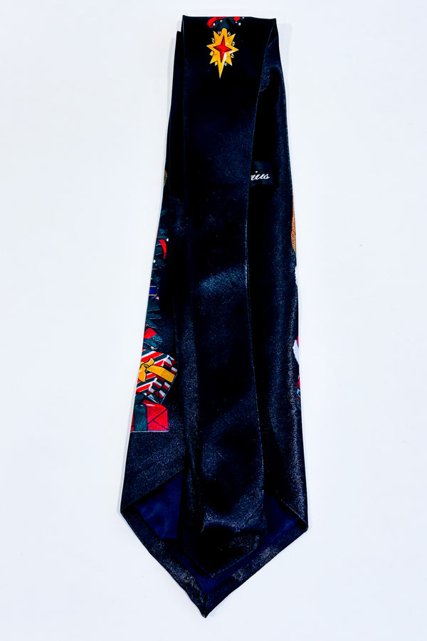 Cravate noire Père Noël-Ferrarius-La Penderie du Paradis 🕊