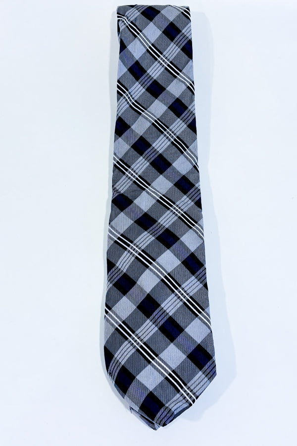 Cravate grise et mauve à carreaux-Nautica-La Penderie du Paradis 🕊