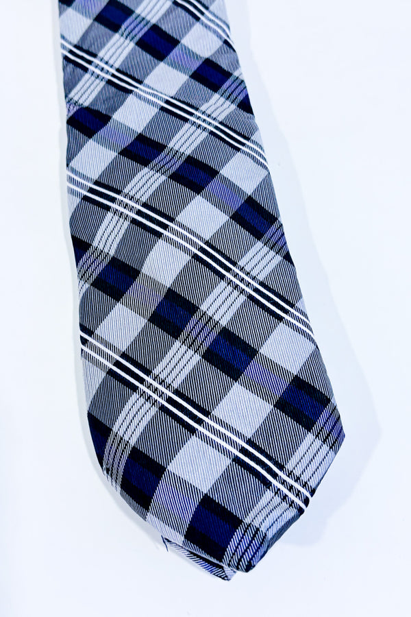 Cravate grise et mauve à carreaux-Nautica-La Penderie du Paradis 🕊